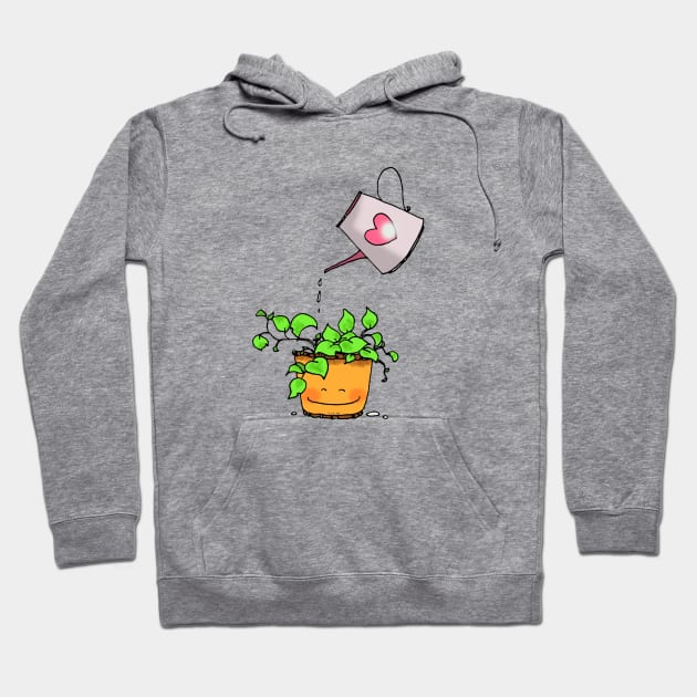 happy plant pot Hoodie by cartoonygifts